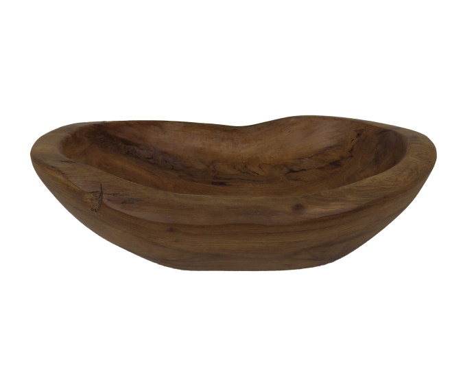 Teak Schale oval ca. 20×14 cm Höhe 6 cm