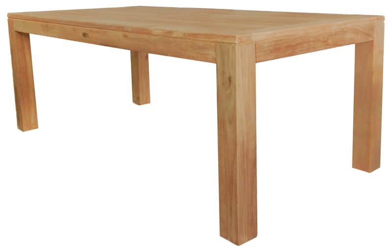 Teak- Tisch SL mit 10 cm festen Beinen 200 x 100 cm Höhe 75 cm