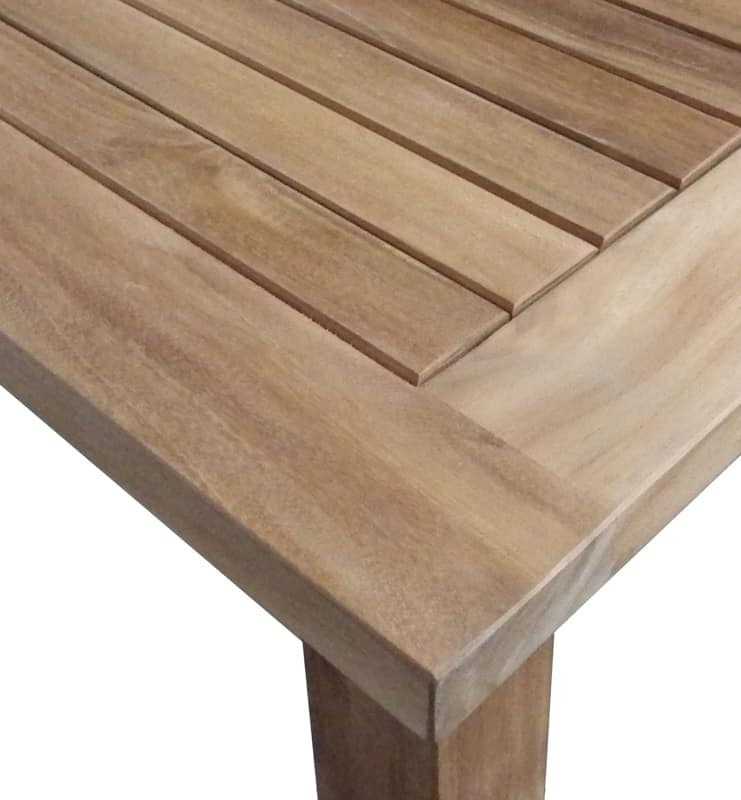 3063 1 1 - Teak- Tisch mit 8 cm festen Beinen 200 x 90 cm Höhe 75 cm