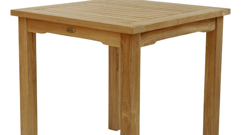 3064 1 1 - Teak- Tisch mit 6 cm festen Beinen 75 x 75 cm Höhe 75 cm