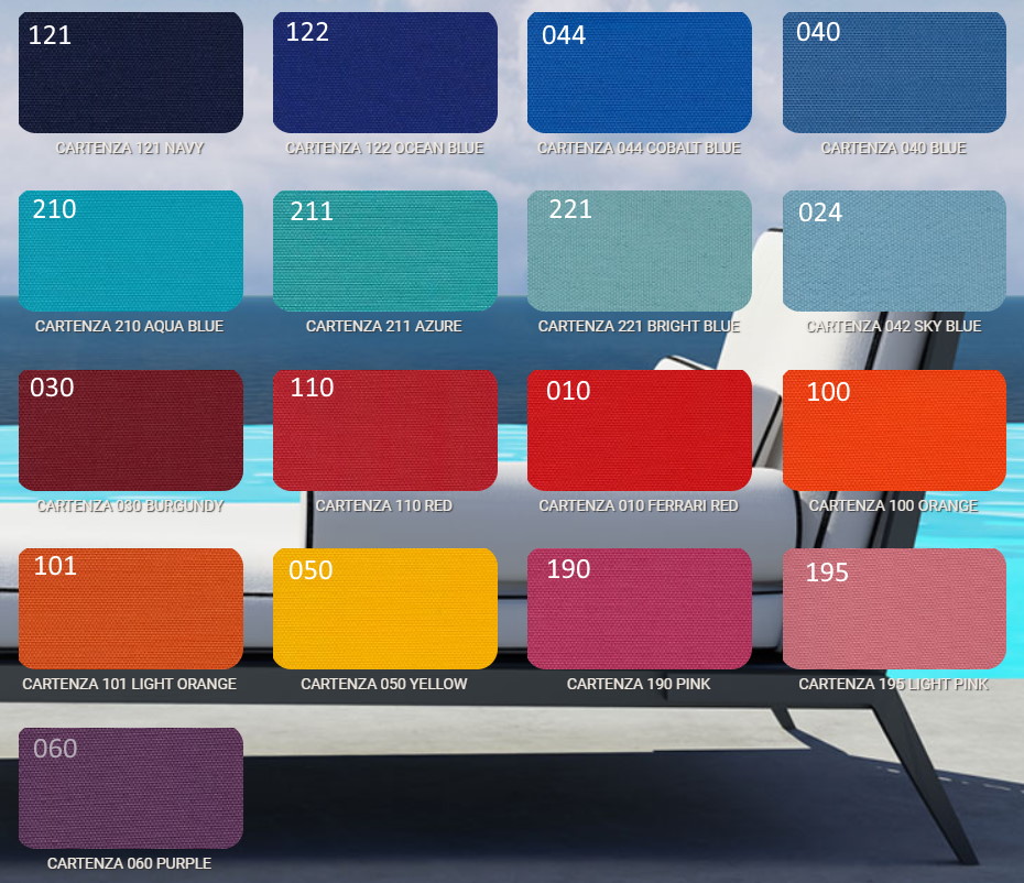 Cartenza Farben  2 1 - Bank mit Stahlfüße X-Form industriell
