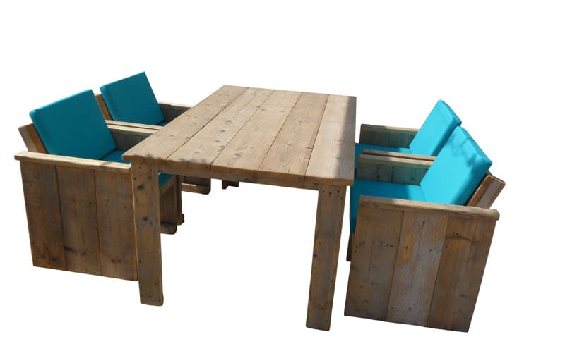 Gartenmöbel-Set Texel, Tisch 350 x 100 mit 8 Stühlen
