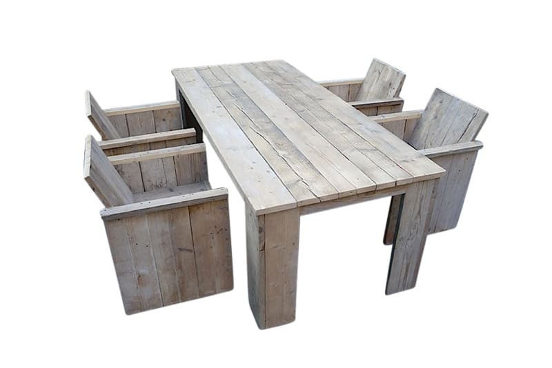 Gartenmöbel-Set Texel, Tisch 400 x 100 mit 10 Stühlen