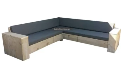 Lounge-Ecksofa Front mit Kissen