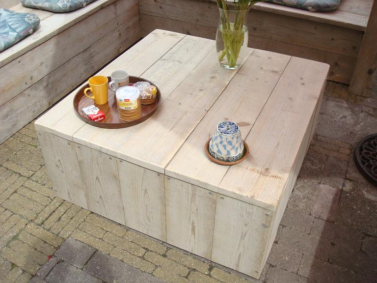 steigerhout salontafel kubus - Lounge-Tisch Sylt