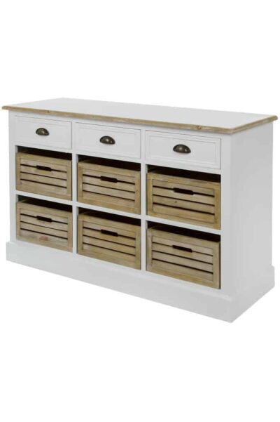 118005 1 1 400x601 - Sideboard "Provence", mit 3 Schubladen und 6 Körben - MyFlair