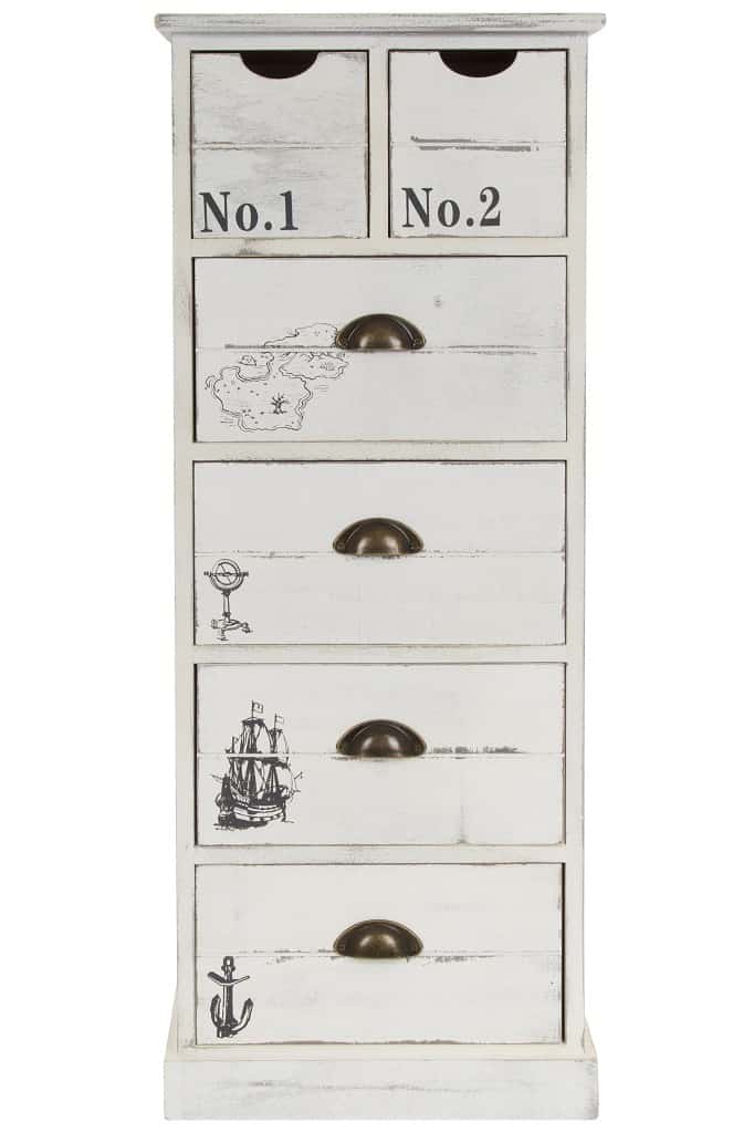 159016  2 1 - Kommode "Leila", mit 6 Schubladen