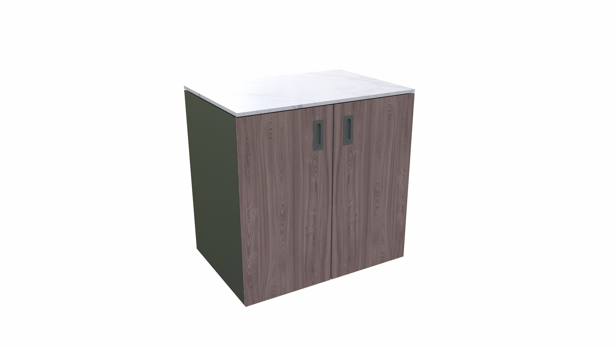 Outdoorküche Edelstahl –  Element mit Türen Holzdekor