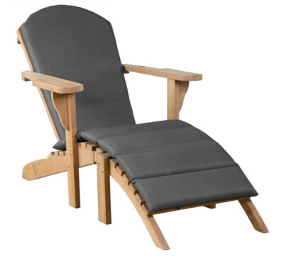 Woodie Gartenlounger inkl. Kissenauflage uni grey