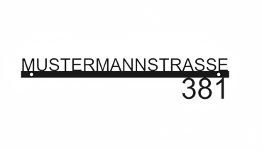 Hausnummer mit Style 30x6 Hausnummer mit Style