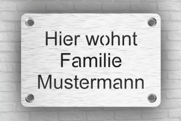 Klingelschild ,personalisierbar, Materialstärke 1,5mm Klingelschild ,personalisierbar, Materialstärke 1,5mm