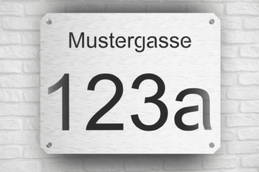 Straßenname mit Hausnummer Straßenname mit Hausnummer